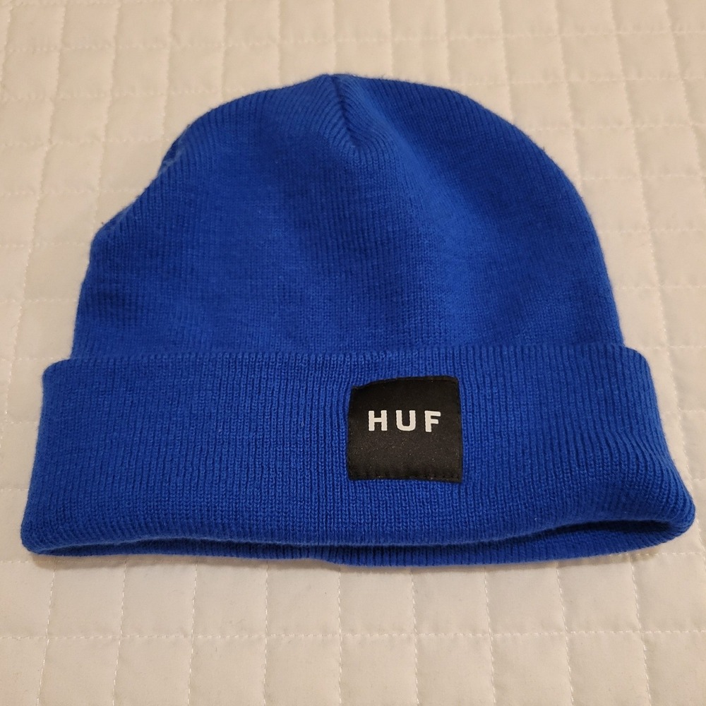 HUF Worldwide Cuffed Beanie Royal Blue Knit Skateboard Hat Streetwear Trap Hip
